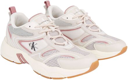Calvin Klein Retro Tennis Sneakers Dames beige - roze - wit - 39