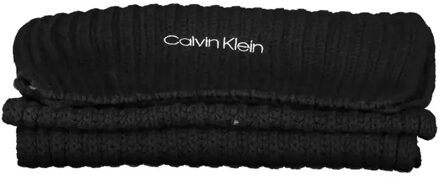 Calvin Klein Ribgebreide Sjaal K60k606508 Zwart - One Size