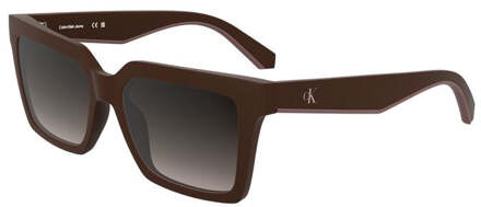 Calvin Klein Rode Biobased Stof Dames Zonnebril - maat Rood