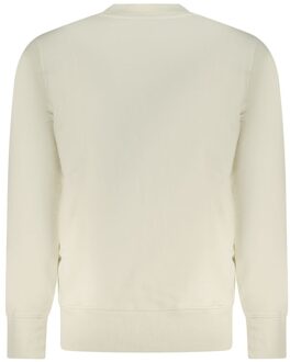Calvin Klein Ronde Hals Sweater Klassieke Stijl Ivoor - M