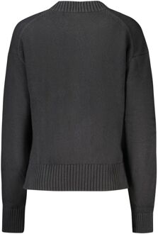 Calvin Klein Ronde Hals Trui met Geborduurd Logo Donkergrijs