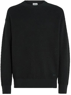 Calvin Klein Round-neck Knitwear Calvin Klein , Black , Heren - S