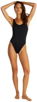Calvin Klein Scoop Back One Piece Badpak Dames XL/42 Zwart