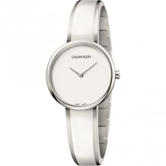 Calvin Klein Seduce Roestvrijstalen Quartz Horloge Calvin Klein , White , Dames - ONE Size
