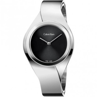 Calvin Klein Senses Quartz Horloge - Elegant en Functioneel Calvin Klein , Gray , Dames - ONE Size