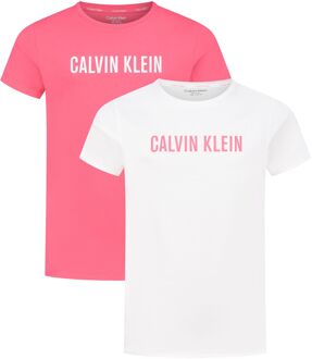 Calvin Klein Shirts Meisjes (2-pack) roze - wit - 140-152