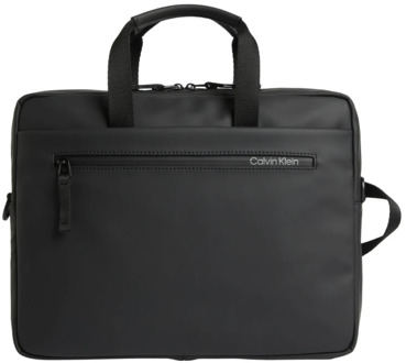 Calvin Klein Slanke Laptoptas - Zwart Calvin Klein , Black , Heren - ONE Size