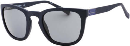 Calvin Klein Smoke Lens mat marineblauwe zonnebril - maat