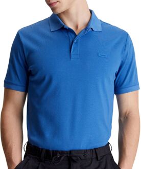Calvin Klein Smooth Cotton Polo Heren blauw - M