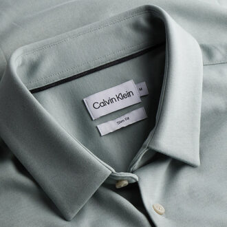 Calvin Klein Smooth cotton slim overhemd Grijs - L