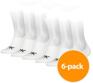 Calvin Klein Sokken Footie High Cut 6-Pack Wit-one size - One Size (40-46)