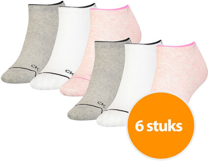 Calvin Klein Sokken Sneaker Dames 6-Pack Pink Combo Roze - One Size (37-41)