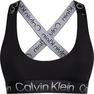 Calvin Klein Sport Active Icon Medium Support Bra Bruin,Zwart - Medium,Large,X-Large