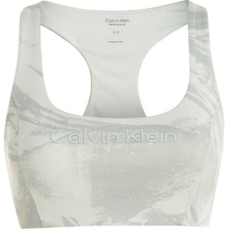 Calvin Klein Sport Medium Support Printed Bra Groen - Small,Medium,Large,X-Large