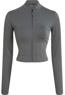 Calvin Klein Sport Seamless Zip Up Jacket Zwart,Groen - Medium,Large,X-Large