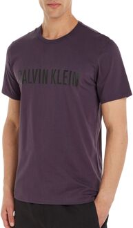 Calvin Klein SS Crew Neck Shirt Heren donker paars - zwart - M
