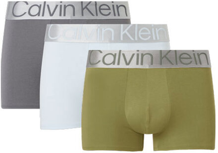 Calvin Klein Steel boxershorts 3-pack blauw-grijs-khaki Blue - L
