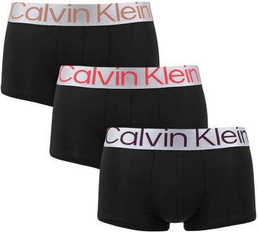 Calvin Klein Steel boxershorts 3-pack zwart Rood - L