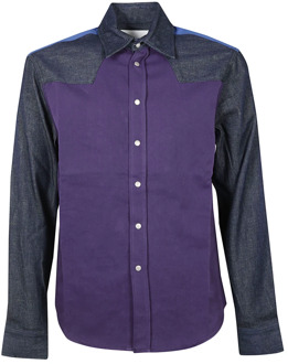 Calvin Klein Stijlvol Overhemd voor elke gelegenheid Calvin Klein , Purple , Heren - M