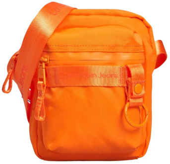 Calvin Klein Stijlvolle en functionele oranje print schoudertas Calvin Klein , Orange , Dames - ONE Size