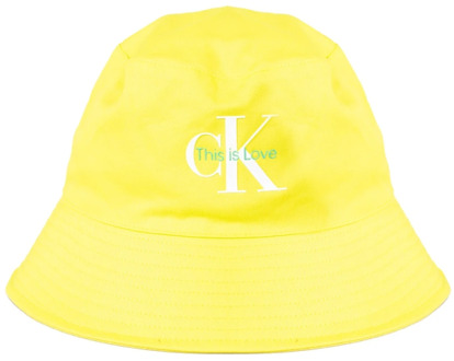 Calvin Klein Stijlvolle heren bucket hoed Calvin Klein , Yellow , Heren - ONE Size