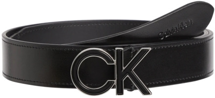 Calvin Klein Stijlvolle Zwarte Leren Riem Calvin Klein , Black , Dames - 75 CM