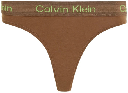 Calvin Klein String Bikini - Stretch Marrons Calvin Klein , Beige , Dames