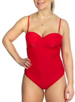 Calvin Klein Structured Bandeau One Piece Rood - Small,Large