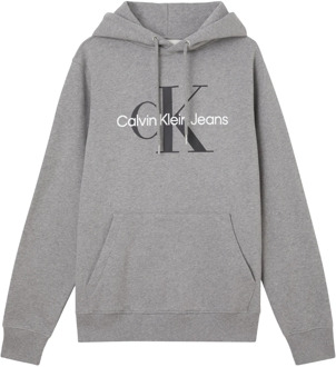 Calvin Klein Sudadera core monogram hoodie Calvin Klein , Grijs , Heren - Xl,L,M,S