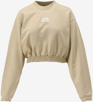 Calvin Klein Sweater WOVEN LABEL CREW NEC, RAE beige - S;M;XL;L