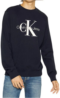 Calvin Klein Sweatshirt met groot logo heren - maat M Blauw