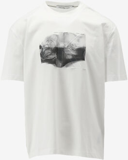 Calvin Klein T-shirt EMBOSSED EUPHORIC FL, YAF wit - L