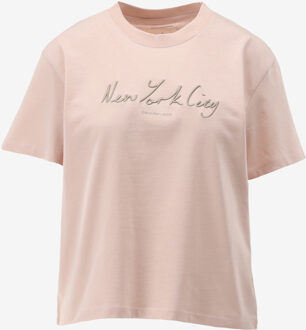 Calvin Klein T-shirt EMBROIDERED NYC RELA rose - XS