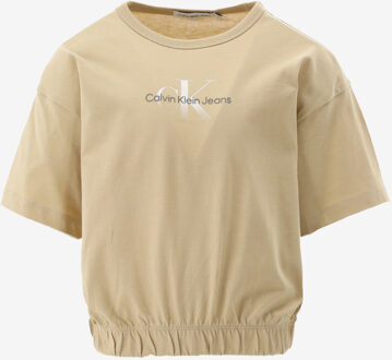 Calvin Klein T-shirt GRADIENT MONOGRAM SS beige - 140/10J;152/12J;164/14J;176/16J;128/8J