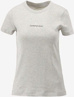 Calvin Klein T-shirt MONOLOGO SLIM TEE licht grijs - XS;XL