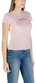 Calvin Klein T-shirts women t-shirt Roze - L