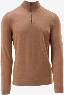 Calvin Klein Trui MERINO RWS QUARTER Z bruin - S;M;L