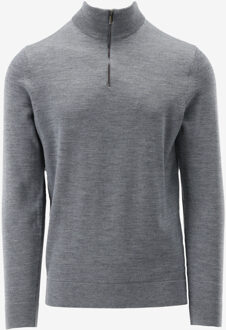 Calvin Klein Trui MERINO RWS QUARTER Z grijs
