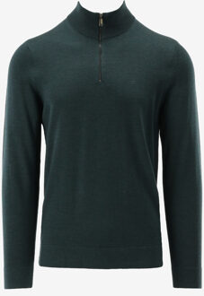 Calvin Klein Trui MERINO RWS QUARTER Z groen - S;M