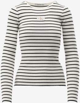 Calvin Klein Trui WOVEN LABEL TIGHT SW, 0GO wit - XS;S;M