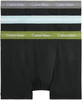 Calvin Klein Trunk Boxershorts Heren (3-pack) zwart - groen - lichtblauw - M