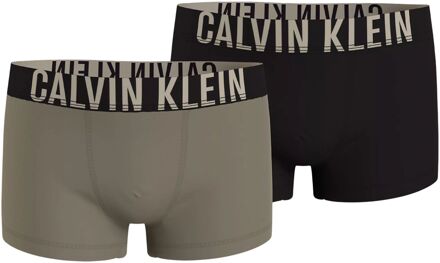 Calvin Klein Trunk Boxershorts Jongens (2-pack) bruin - zwart - 128-140