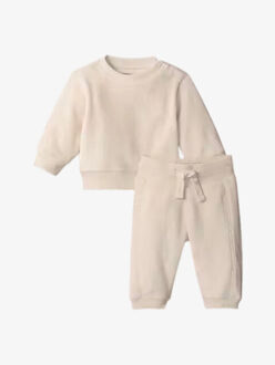 Calvin Klein Unisex baby joggingpak rib velvet fleece Grijs - 92