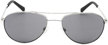 Calvin Klein Unisex Volwassene R165S 045 Zonnebril (Zilver/Zwart) - maat