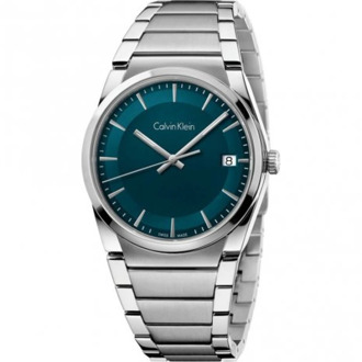 Calvin Klein Verbluffend quartz horloge met blauwe wijzerplaat Calvin Klein , Gray , Dames - ONE Size