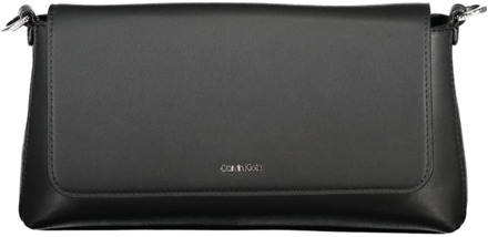 Calvin Klein Verstelbare Schoudertas met Drukknoopsluiting Calvin Klein , Black , Dames - ONE Size