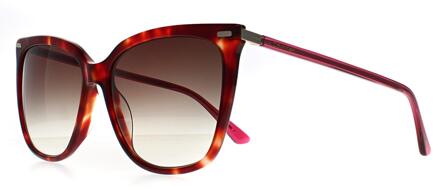 Calvin Klein Vlinder Dames Bourgondisch Havana Bruin Kleurverloop CK22532S Rood - One Size