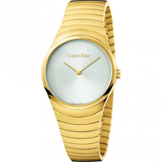 Calvin Klein Whirl Quartz Horloge - Elegant en Functioneel Calvin Klein , Yellow , Dames - ONE Size
