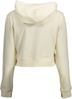 Calvin Klein Witte hoodie met centrale zak en print Calvin Klein , White , Dames - L