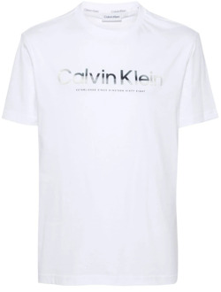 Calvin Klein Witte T-shirts en Polos Calvin Klein , White , Heren - 2Xl,L,S
